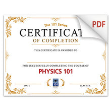 NEW! Course Completion Certificates (PDF)