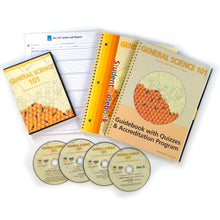 General Science 101 DVD Set with Student Notebook, Guidebook with Quizzes and Accreditation Program, and Lab Sheets Pad — Christian homeschool science curriculum bundle