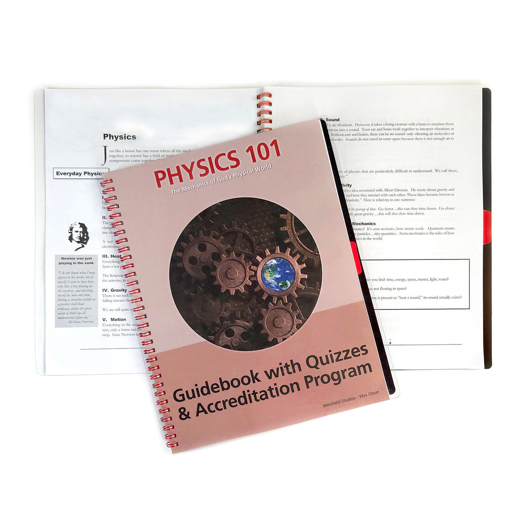 Physics 101 Guidebook with Quizzes & Accreditation Program